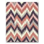 Muted Earth Tone Jagged Chevron Rug