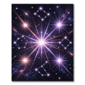Cosmic Purple Starburst Constellation Rug