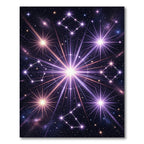 Cosmic Purple Starburst Constellation Rug