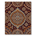 Tribal Sun Medallion Ochre Geometric Rug