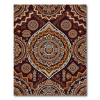 Tribal Sun Medallion Ochre Geometric Rug
