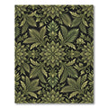 Ornate Greenery Black Medallion Rug