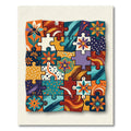 Whimsical Floral Puzzle Piece Medley Rug
