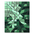 Emerald Geometric Fragmentation Design Rug