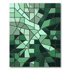 Emerald Geometric Fragmentation Design Rug