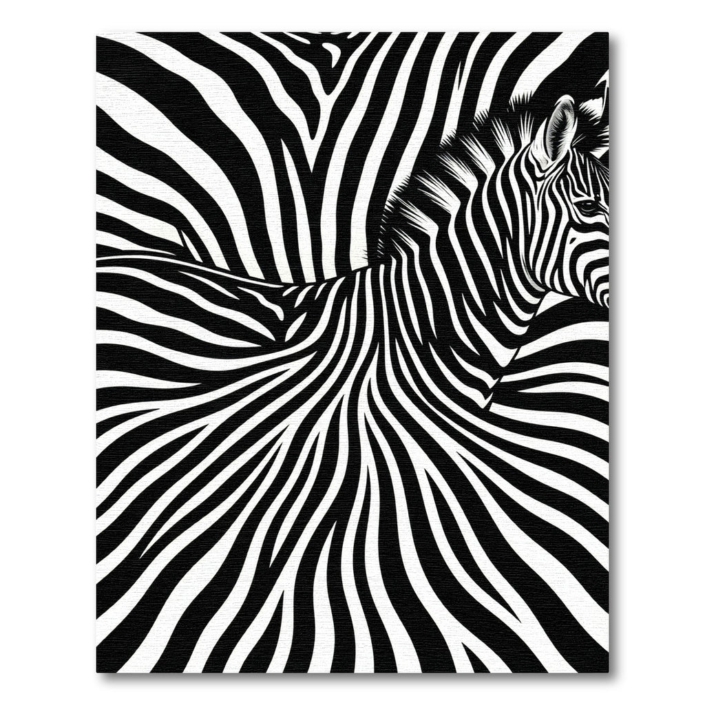 Animalistic Black White Swirls Rug