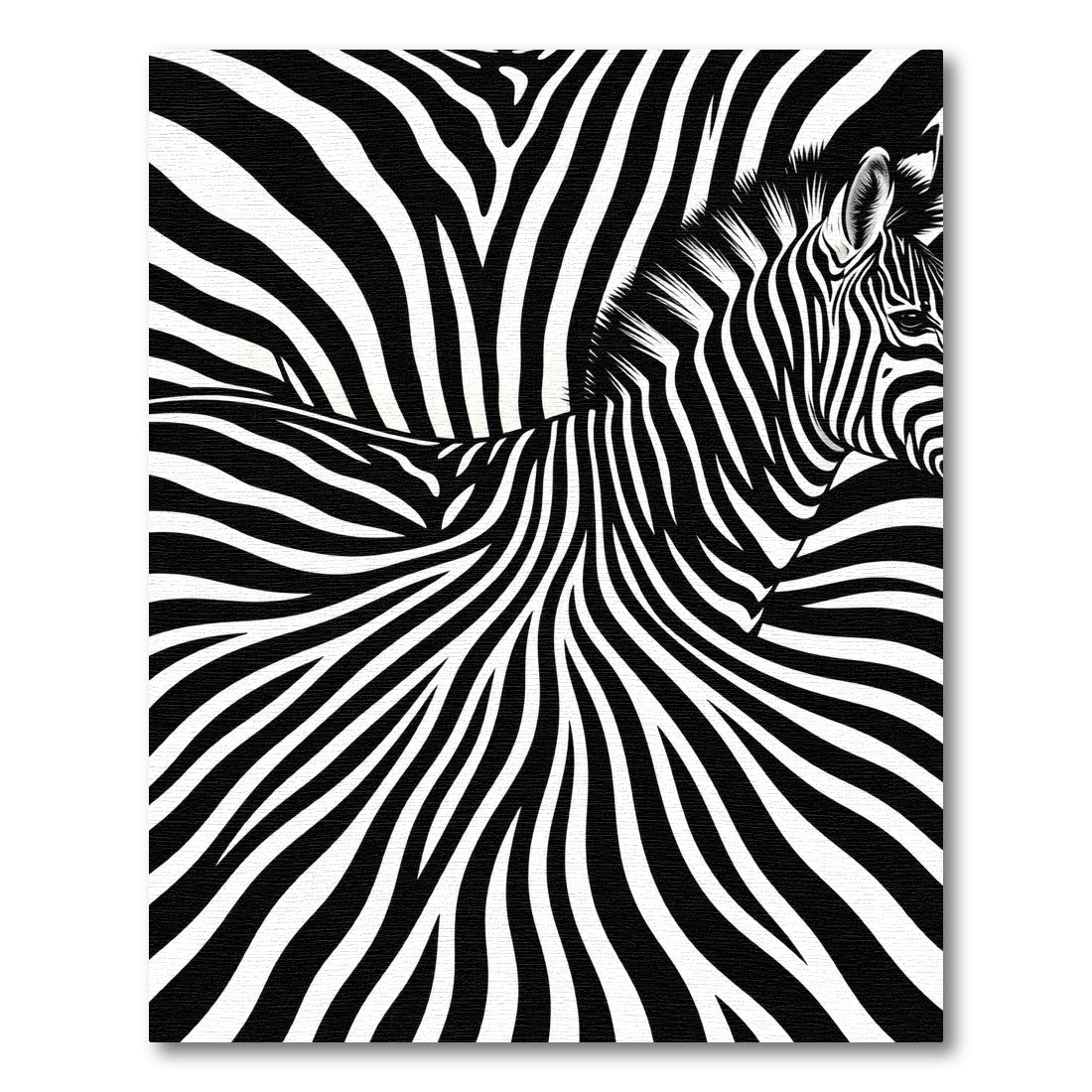 Animalistic Black White Swirls Rug