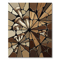 Brown Earthy Mushroom Mosaic Rug