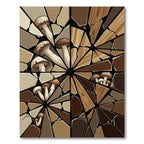 Brown Earthy Mushroom Mosaic Rug