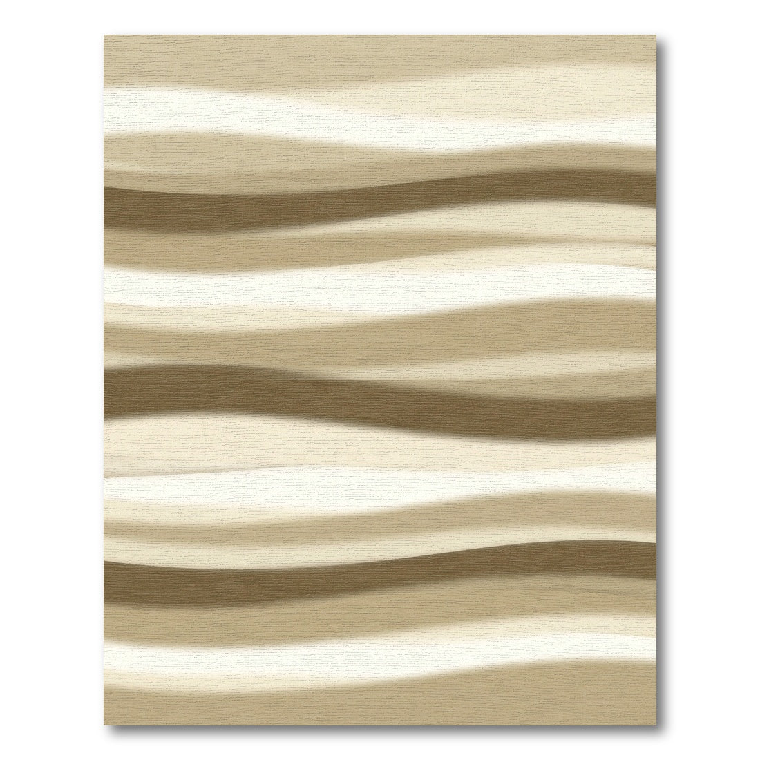 Earthy Cream Horizontal Wave Rug