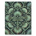 Sage Green Botanical Palm Frond Echo Rug