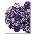Purple Geometric Hexagonal Abstract Mosaic Rug