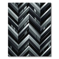 Monochromatic Geometric Chevron Weave Rug