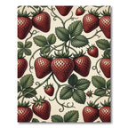 Vintage Berry Vine Botanical Illustration Rug