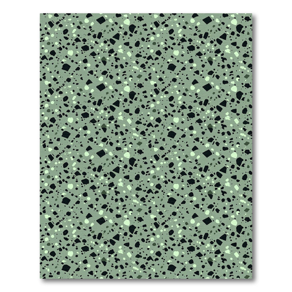 Sage Green Speckled Abstract Terrain Rug