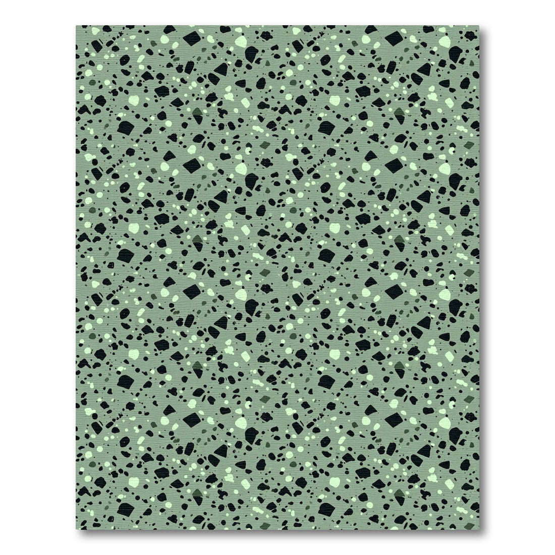 Sage Green Speckled Abstract Terrain Rug