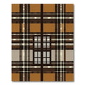 Warm Brown Plaid Window Pane Rug