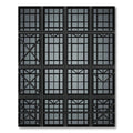 Modern Dark Gray Geometric Lattice Rug