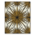 Golden Radiant Starburst Geometric Art Rug