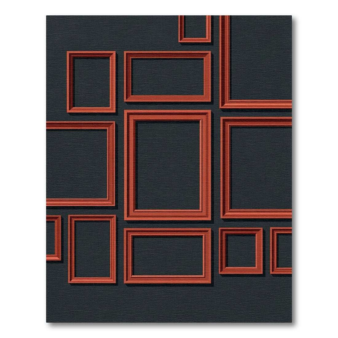 Terracotta Modern Geometric Array Rug