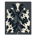 Modern Black and White Cowhide Rug