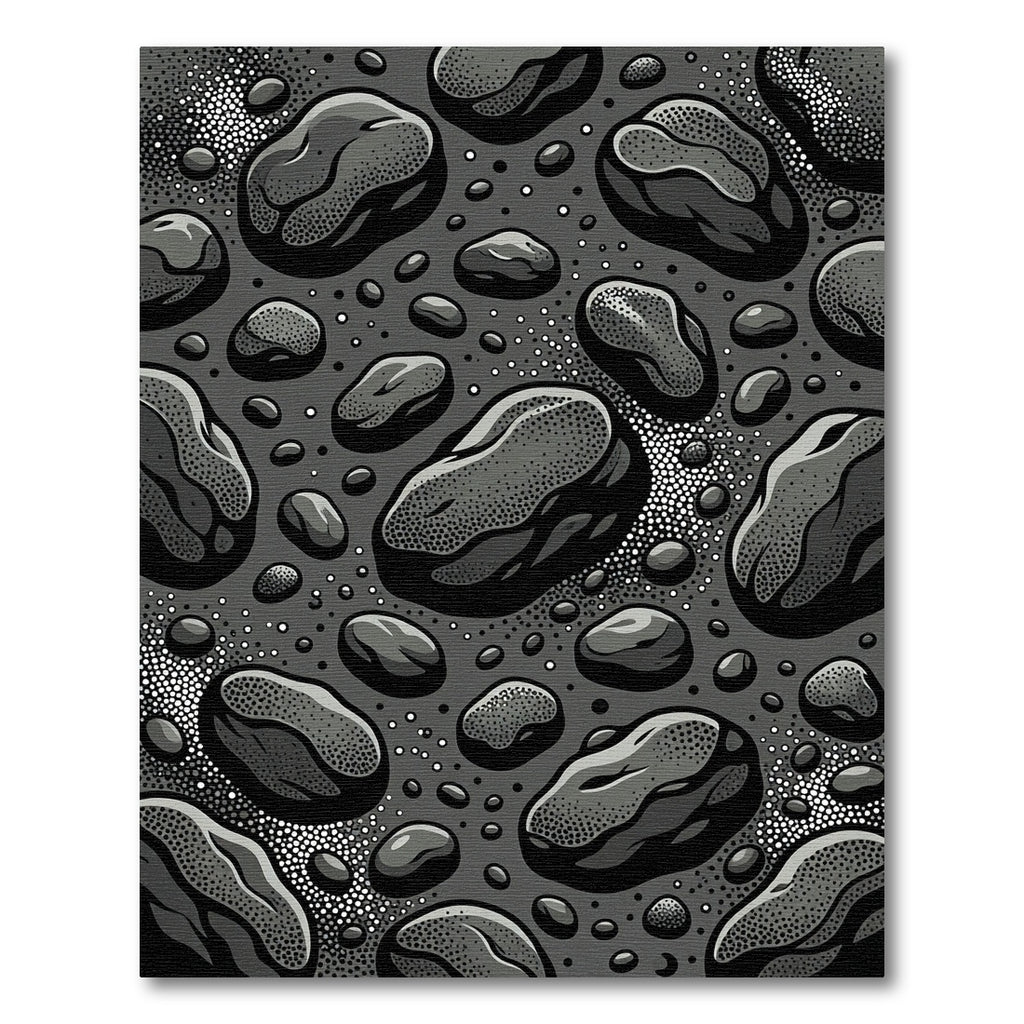 Monochromatic Organic Pebble Texture Rug