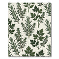 Green Herb Botanical Sprigs Rug