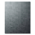 Minimalist Charcoal Grey Linear Grid Rug