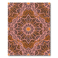 Intricate Amber Coral Starburst Medallion Rug