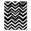 Bold Black White Zigzag Geometry Rug