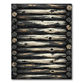 Rustic Log Cabin Wood Plank Rug