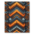 Bold Amber Charcoal Geometric Chevron Rug