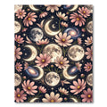 Celestial Pink Cosmos Moon Night Sky Rug