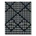 Monochromatic Houndstooth Geometric Overlay Rug