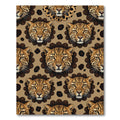 Brown Leopard Floral Repeat Wildlife Rug