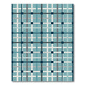 Contemporary Blue Grid Plaid Rug