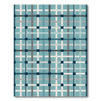 Contemporary Blue Grid Plaid Rug