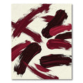 Bold Crimson Abstract Brushstroke Rug