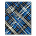 Bold Blue Plaid Overlay Pattern Rug