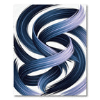 Deep Blue Swirled Brushstroke Rug