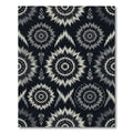 Dark Gray Starburst Medallion Rug