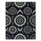 Dark Gray Starburst Medallion Rug