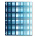Modern Indigo Grid Gradient Mesh Rug