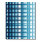Modern Indigo Grid Gradient Mesh Rug