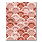 Terracotta Scalloped Arch Abstract Geometric Rug