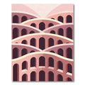Pink Arches Layered Architectural Landscape Rug