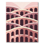 Pink Arches Layered Architectural Landscape Rug