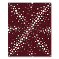 Deep Crimson Scattered Circles Rug
