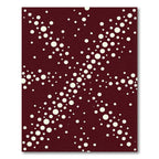 Deep Crimson Scattered Circles Rug