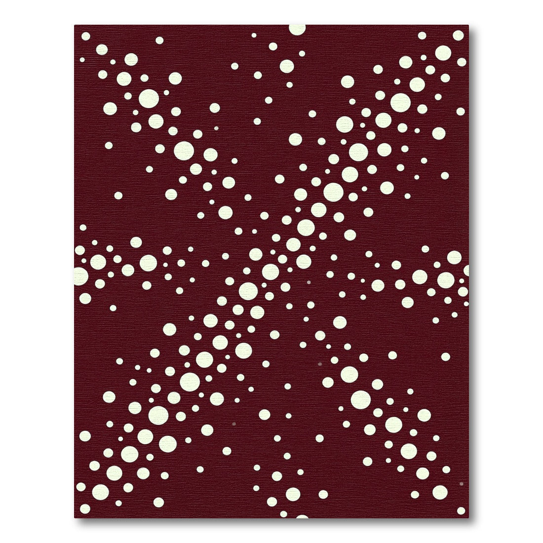 Deep Crimson Scattered Circles Rug